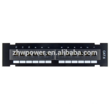 Cat6 UTP 12 Port Tipo de montagem em parede Patch Panel, 19 &#39;&#39; painel de patch de rede 1U, rede rj45 Modular Patch Panel